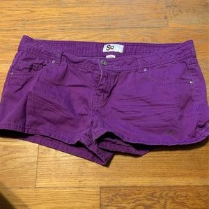 Purple summer shorts xl